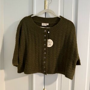 VRG GRL Olive Green Sweater